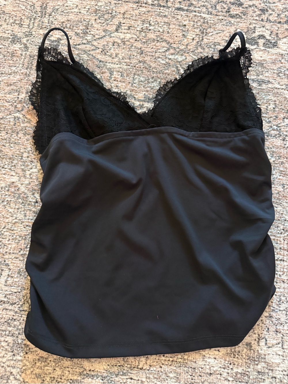 Urban Outfitters Black Lace-Trim Slip Cami